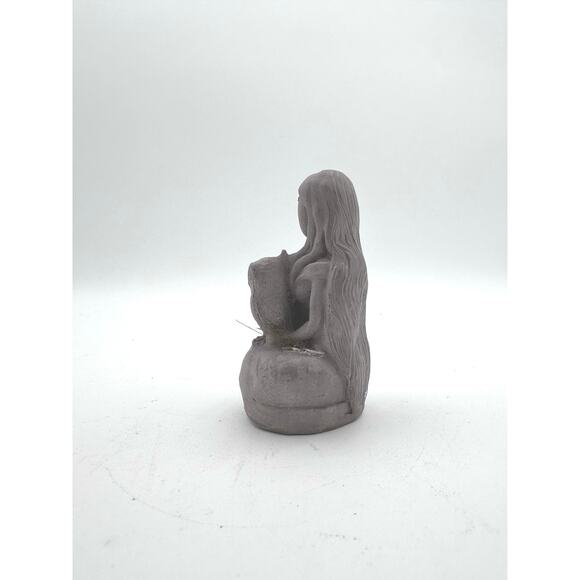 Athena Goddess with Owl Gypsum Statue Goddess Deity Figurine Altar Statue Decor - Picture 2 of 5